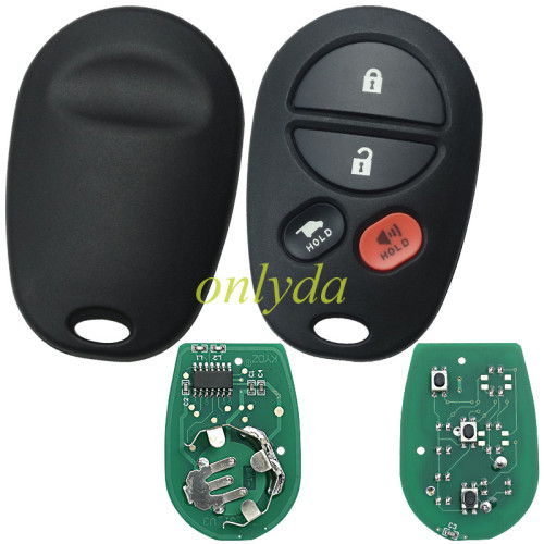 For toyota 4 button remote with 315mhz
