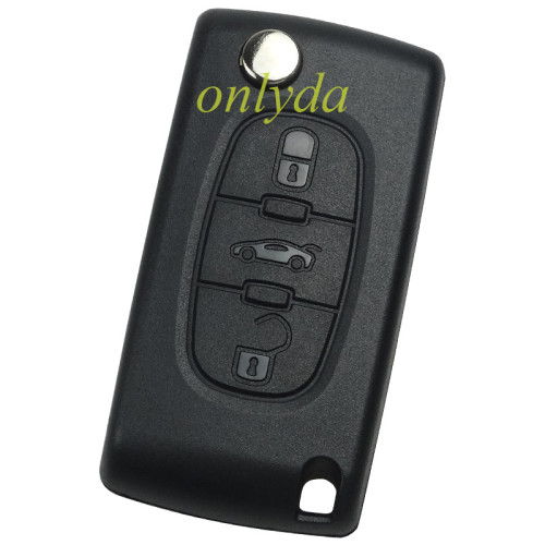 For Citroen 406 3 button remote key blank with  trunk button with battery clamp