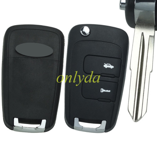 For 2 button flip remote key blank with left blade