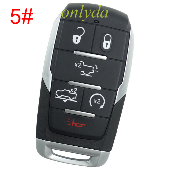 For Chrysler  key shell with light emergency blade included,with RAM badge, pls choose the button
