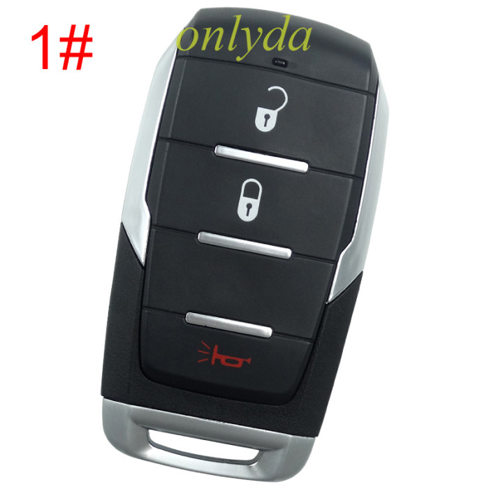 For Chrysler  key shell with light emergency blade included,with RAM badge, pls choose the button