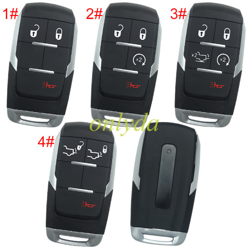 For Chrysler  key shell without light, emergency blade included,with RAM badge, pls choose the button