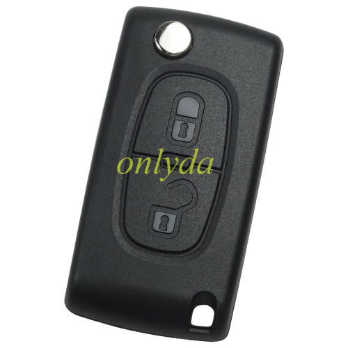 For Citroen 406 2 buttons  flip key shell  NE78-SH2- with battery place