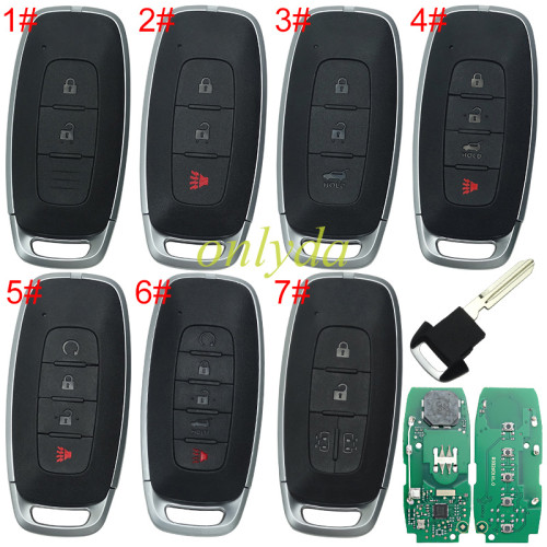 2023 Nissan remote   FCC ID:TXPZ2 /PN:S180146104 315MHz/433MHZ,pls choose button and mhz,