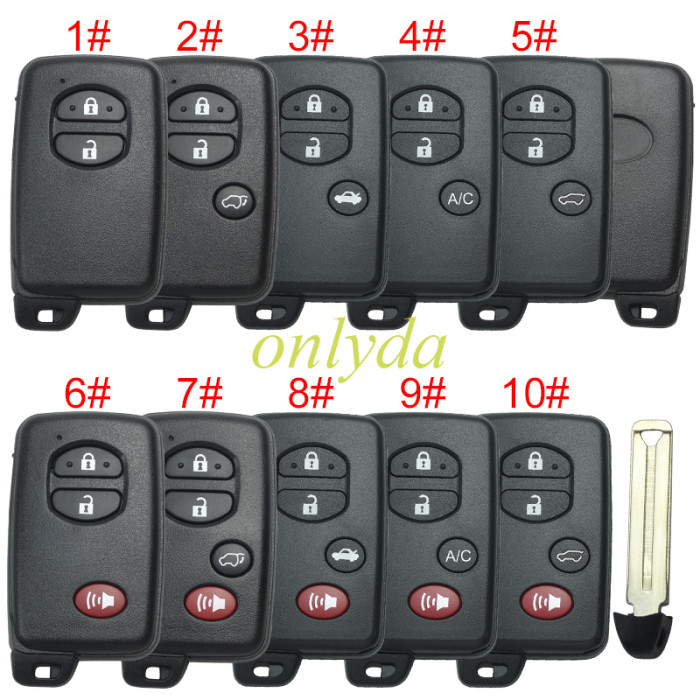 For Toyota button remote key shell (round button