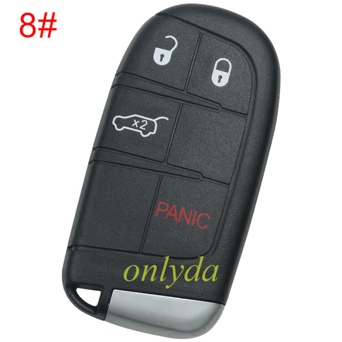 For Fiat  remtoe key blank with logo , pls choose button