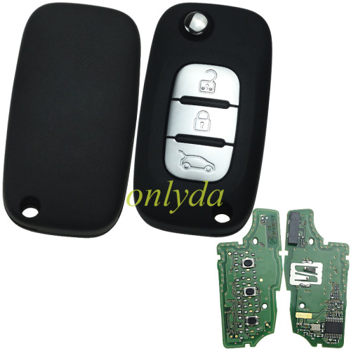 genuine renault 3 button remote key with PCF7961(HITAG2) ID46 Chip 434 mhz Blade: no