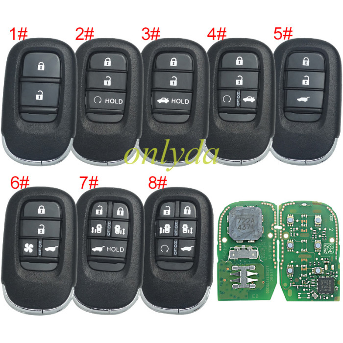 Original HONDA OEM Board Smart Prox Remote Key Fob for Honda Accord CIVIC 2022 2023 KR5TP-4  4A 433MHZ for2022 remote key