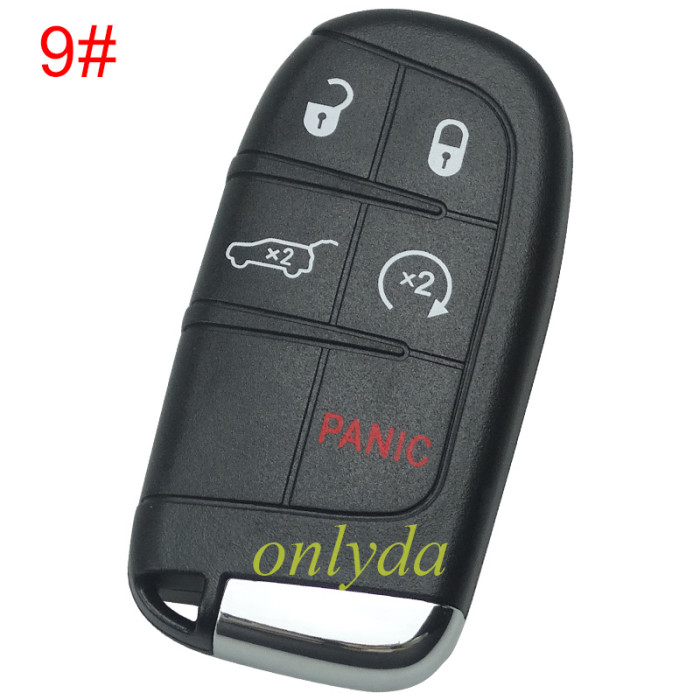 For Chrysler  remote key shell with blade SIP22, with badge , pls choose button