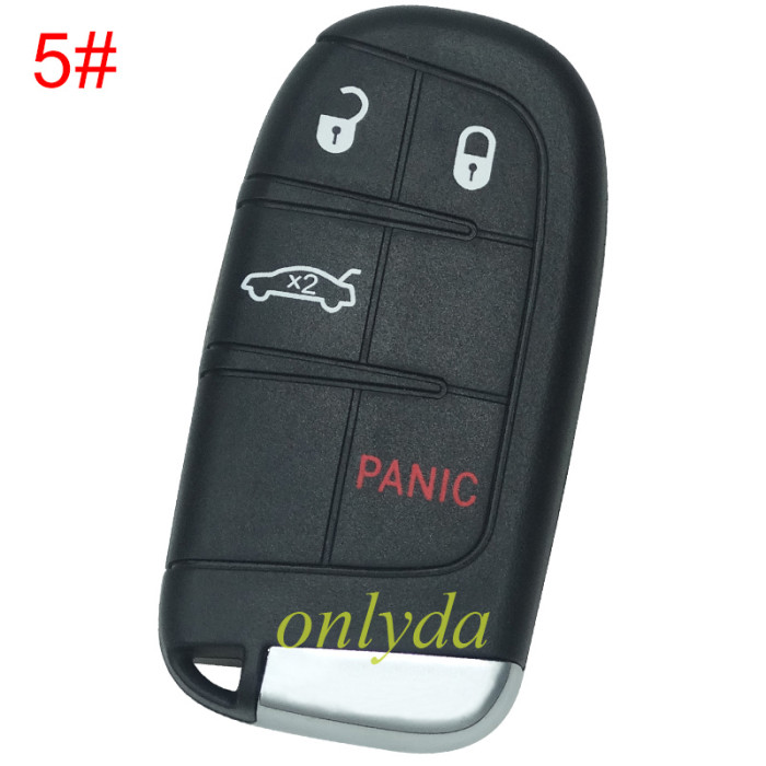 For Jeep 5 button smart key with 434mhz with 4A chip for Jeep renegade with CY24 blade  FCC:M3N-40821302