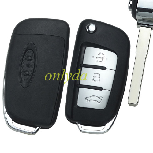 For 3 button Flip remote key blank with HU101 blade