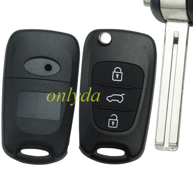 For Hyundai I30 and IX35 ,3 button remote key blank with HY22 blade, can choose the type of back cap