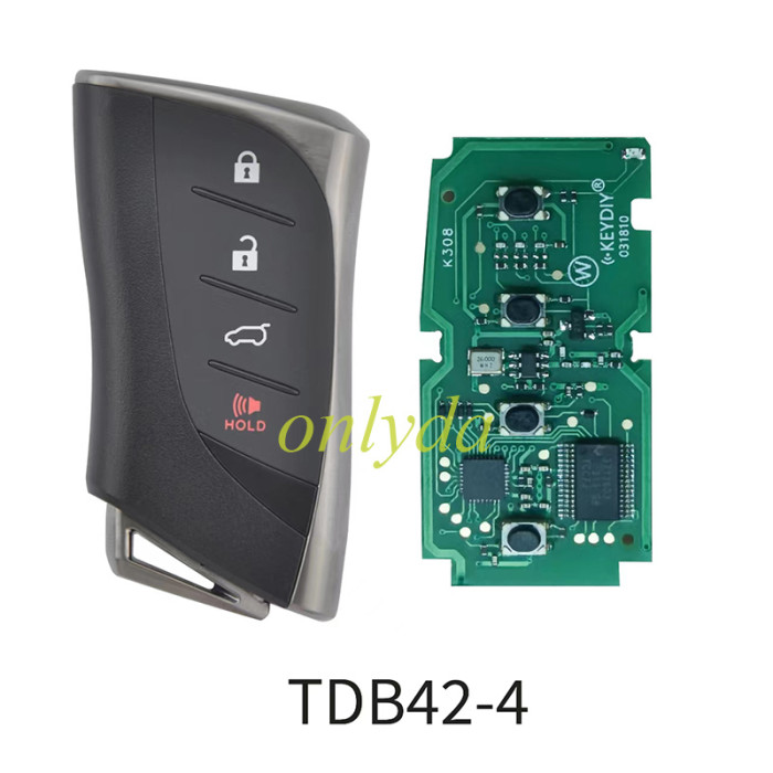 KEYDIY TDB42-3 TDB42-4 KD Smart Key Universal Remote Control With Toyota 4D chip ,please choose the key shell