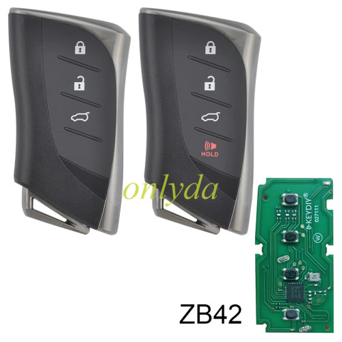 KEYDIY Remote key 3/3+1button ZB42-3 ZB42-4 smart key for KDX2 and KD MAX,pls chhoose