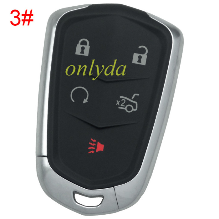 For Cadillac  remote key shell with blade, with badge , pls choose button