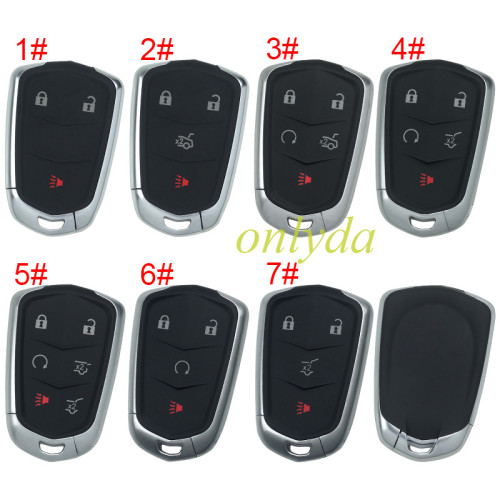 For Cadillac  remote key shell with blade, without  logo , pls choose button