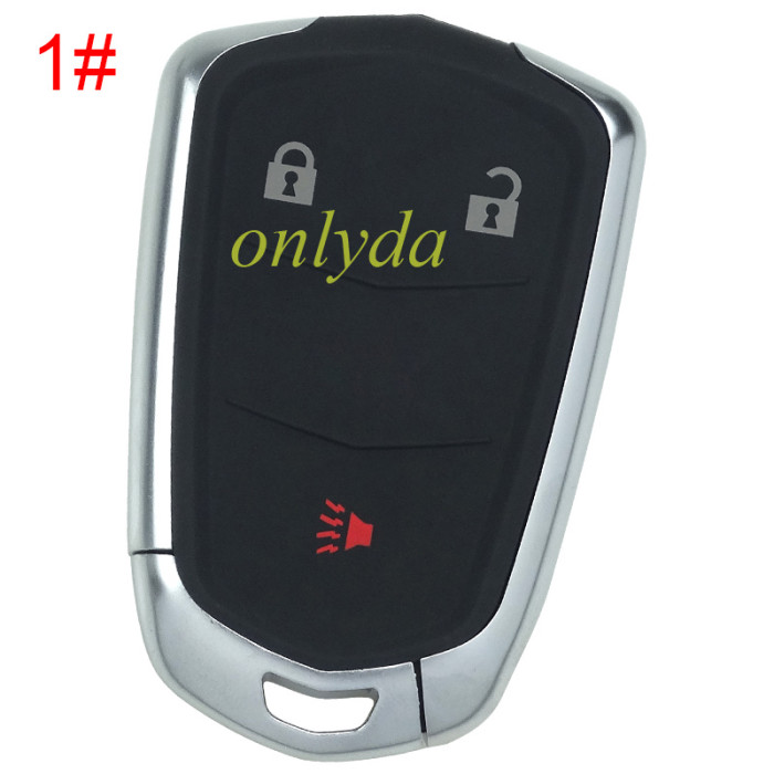 For Cadillac  remote key shell with blade, with badge , pls choose button
