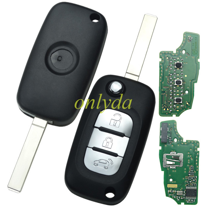 Original Benz smart 3 button remote key with 434mhz with PCF7961M chip OEM PCB+ AFM shell