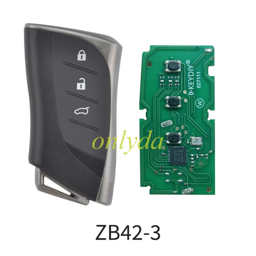 KEYDIY Remote key 3/3+1button ZB42-3 ZB42-4 smart key for KDX2 and KD MAX,pls chhoose