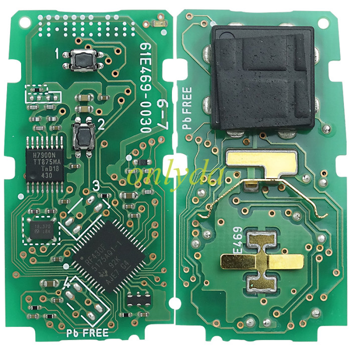 Original 2 Button Smart Key 315mhz B2N2K2K  H  8A Chip for 2015-2017 Hilux PCB 61E469-0030 312.5/314mhz