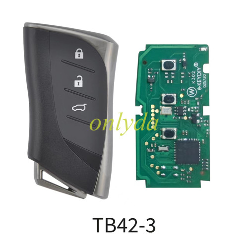 KEYDIY TB42-3 TB42-4  with 8A/Toyota H chip KD Smart Key Universal Remote Control