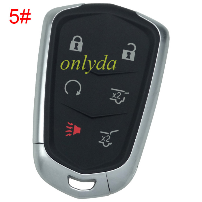 For Cadillac  remote key shell with blade, with round logo , pls choose button