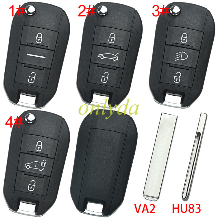 For Citroen 3 button remote key blank ,with badge ,have Va2 and HU83 blade , pls choose blade and button