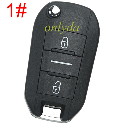 For Peugeot 3 button remote key blank   , with badge ,have Va2 and HU83 blade , pls choose blade and button