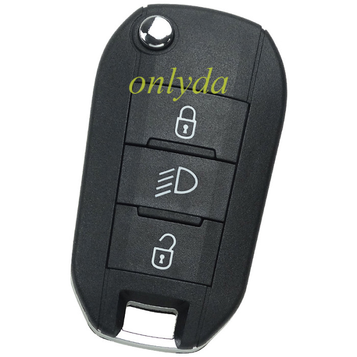For Peugeot 3 button remote key blank with light button  , without badge ,have Va2 and HU83 blade , pls choose blade