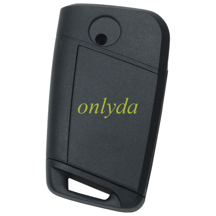 For VW 3 button flip remote key blank with HU162T blade