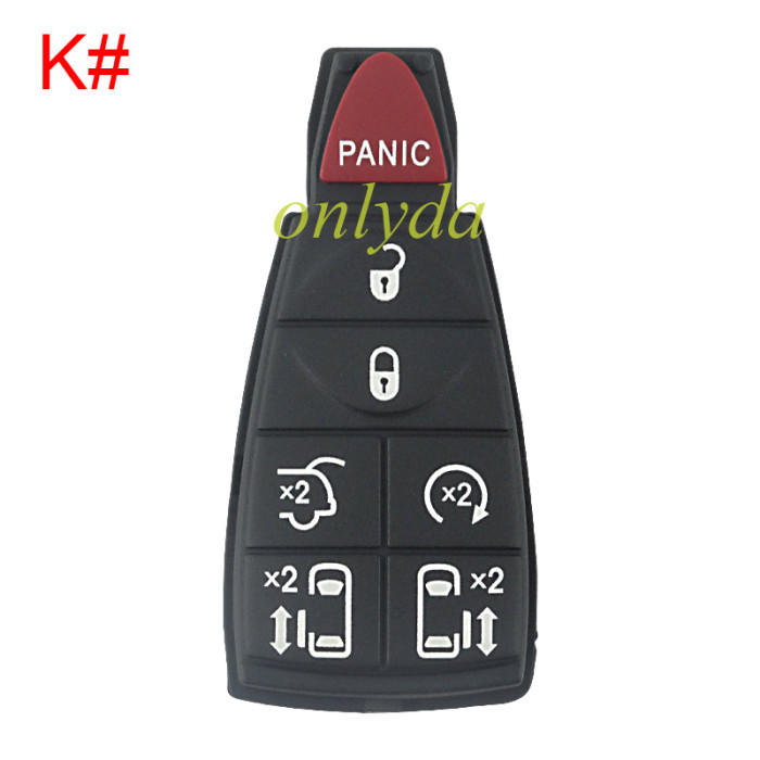 Chrysler 2+1 remote key blank pad
