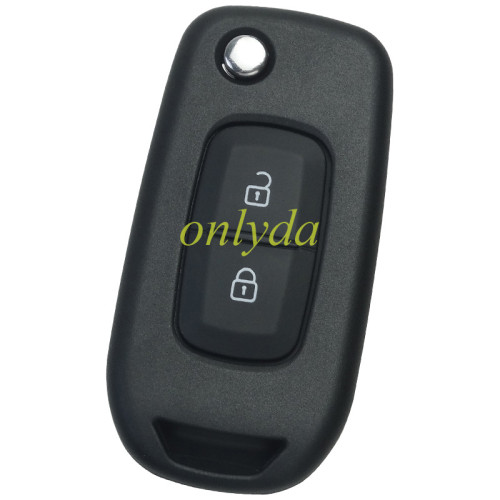For Renault 2 button flip remote key blank, with badge