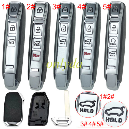 For Kia remote key shell without battery holder with badge, pls choose the button