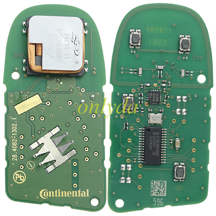 For FIAT smart key with  KEYLESS GO  (WK) system ORIGINAL Continental / OEM 4 buttons / 433 mhz ASK / ID 4A / keyless go Compatibility:Fiat (2019+)128bit HITAG AES 7953MC2800