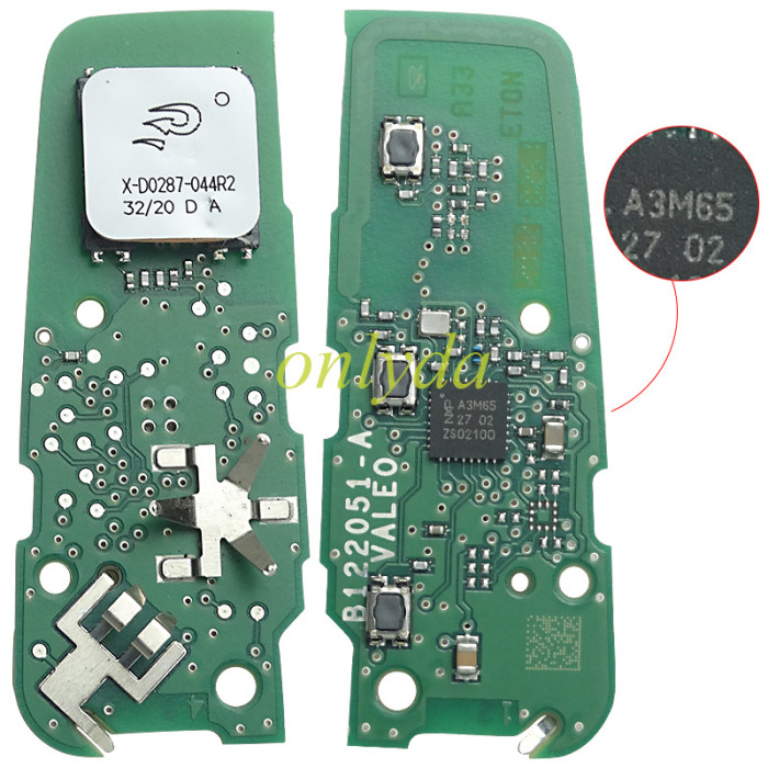 For OEM peugeot 3 button  remote key with trunk button  with 434MHZ