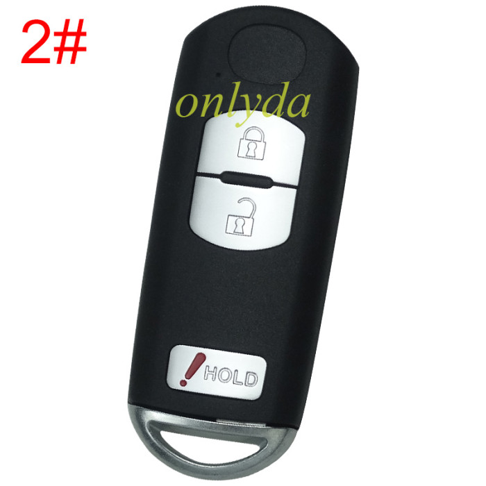 For Mazda  remote key blank with oval logo place, pls chose the button