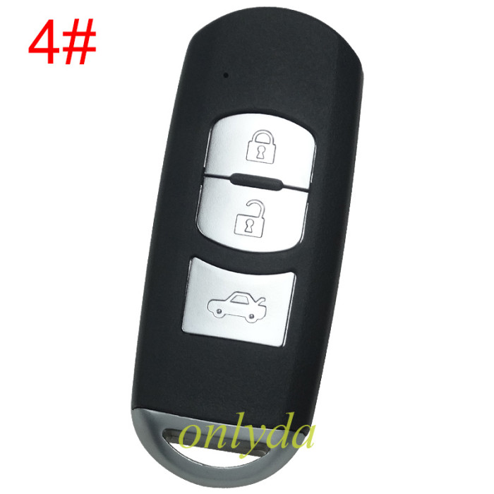 Mazda  remote key blank with blade ( 3parts)，with  original badge palce, pls choose the button