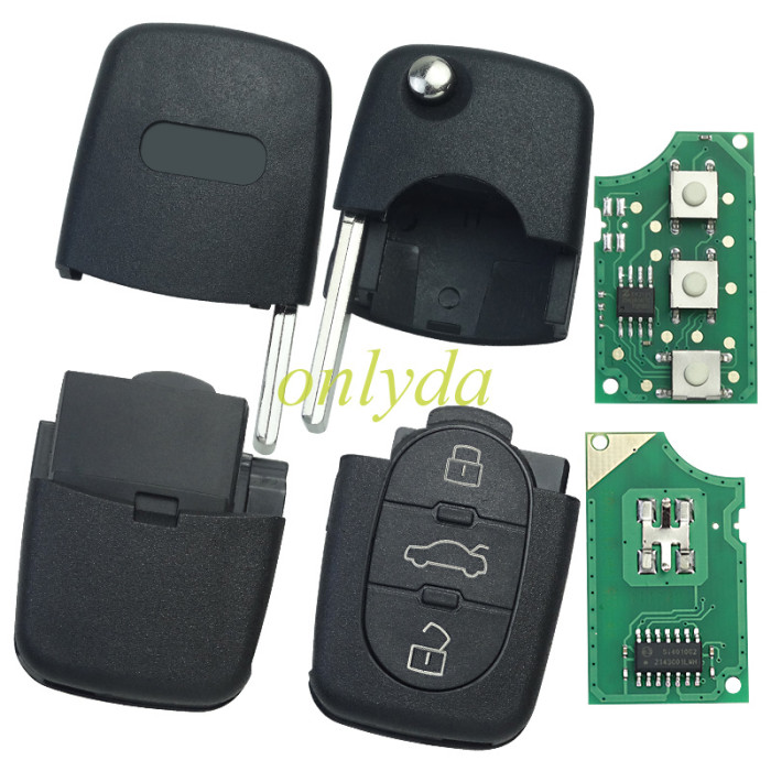 For Audi 3 button  button remote 434mhz  model number: 4DO837231N