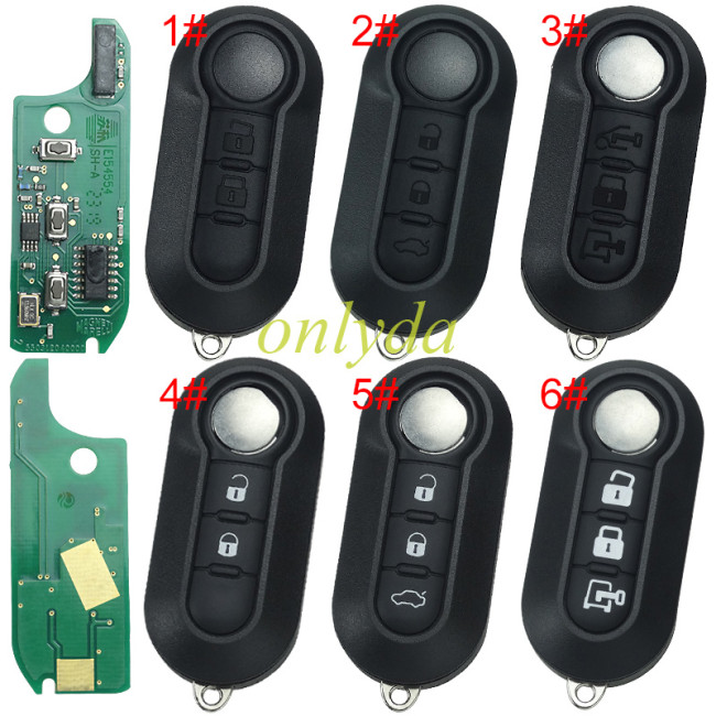 (M.Marelli BSI System) FIAT:Ducato,Bravo,500L PEUGEOT:Boxer  CITROEN:Jumper ALFA ROMEO:Giulietta IVECO:Daily 3 button remote key  PCF7946-434mhz  key profile:SIP22  with 434mhz with SIP22 blade 7946 chip ,  original PCB+aftermarkt key shell
