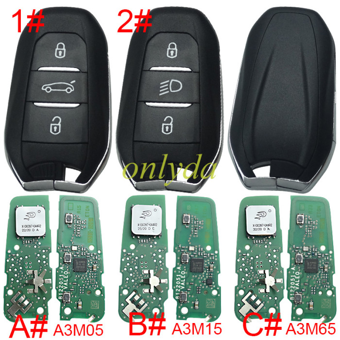 For OEM Citroen 3 button  remote key with light/trunk button   with hitag aes chip/ NXP 4A chip，with 315mhz or 434MHZ,please choose frequency.