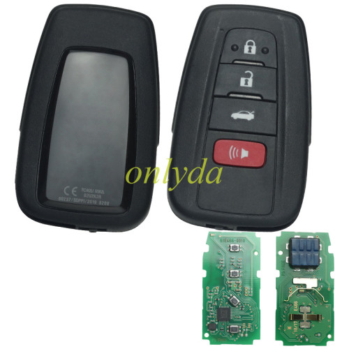  OEM C3 Smart for Toyota COROLLA ALTIS  BLUE LOGO  3+1 button remote key FSK with AES 4A chip PN : 61E466-0010 / B2U2K2R 60237 2019 /433MHz Hybrid Electric Vehicle