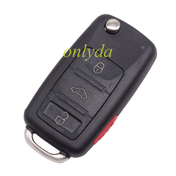 For  VW Touareg 3+1 button remote key blank
