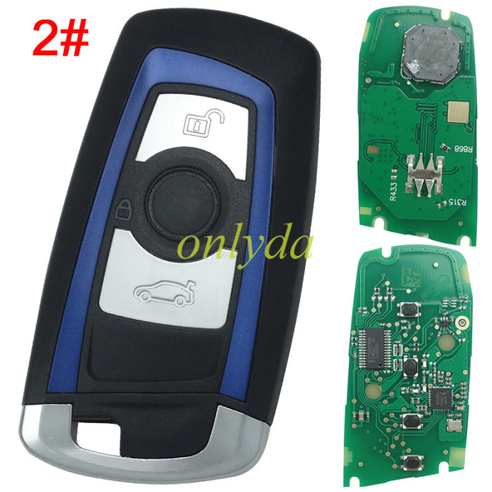 For BMW FEM 3 button keyless remote key  7945P/7953 Hitag pro chip with315mhz/ 434mhz/868mhz