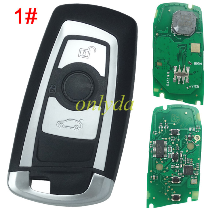 For BMW FEM 3 button keyless remote key  7945P/7953 Hitag pro chip with315mhz/ 434mhz/868mhz