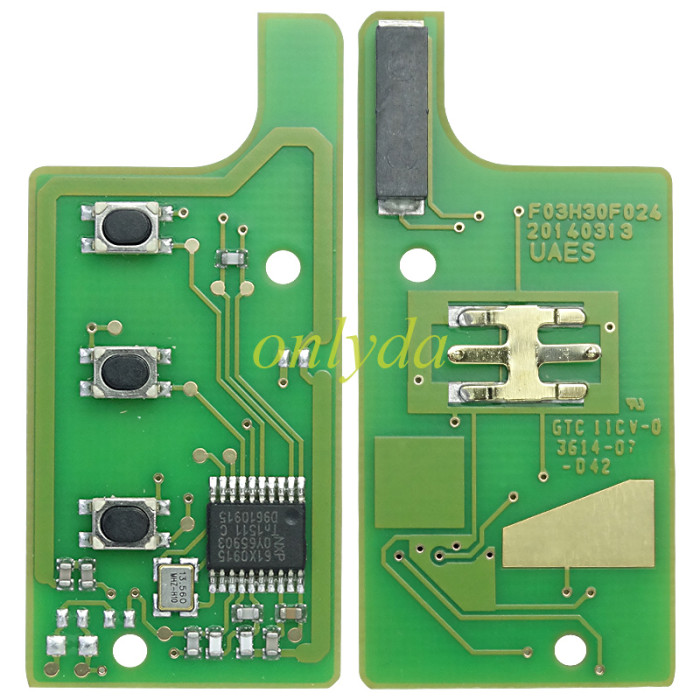 For Original  Chevrolet 3button  remote  434mhz ASK  ID47  PCF7961X chip