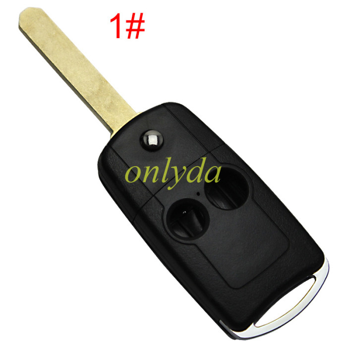 For Acura   Flip Rmote Key shell & HON66 blade with badge place,please choose the button type
