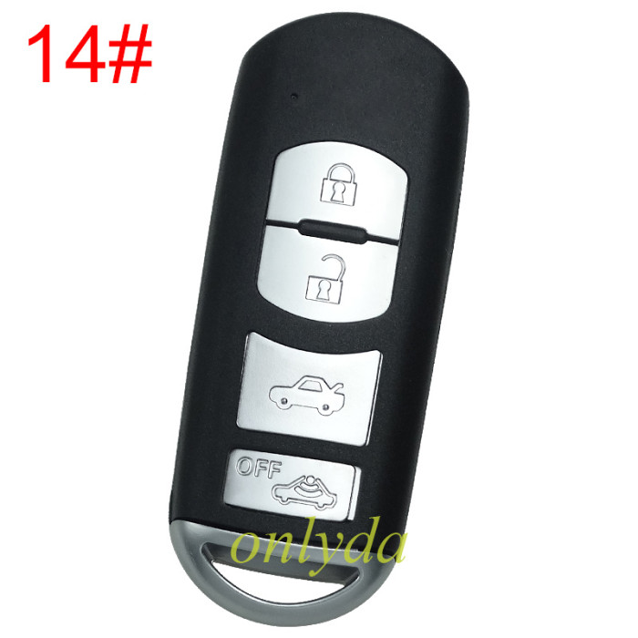 Mazda  remote key blank with blade ( 3parts)，with  original badge palce, pls choose the button