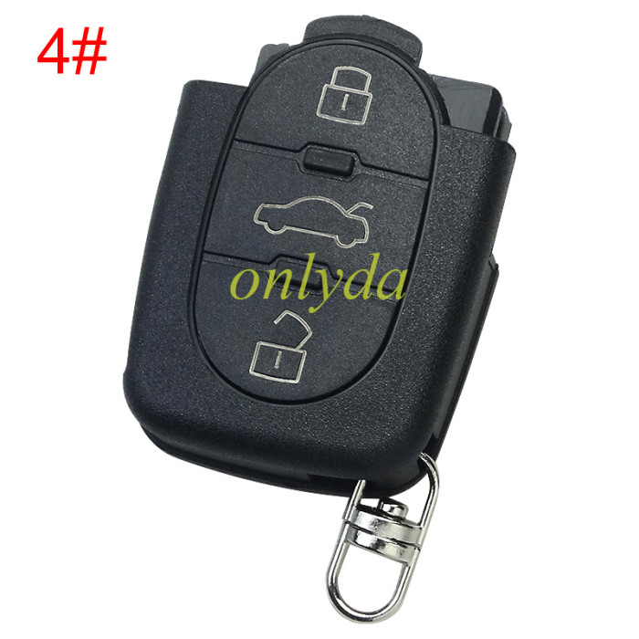 For Audi remote replacement key shell part  with 1616 model battery holder, pls choose the button type