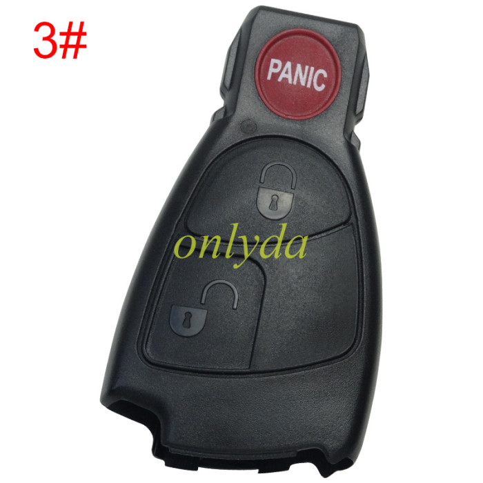 For Benz  remote key blank with badge, pls choose the button