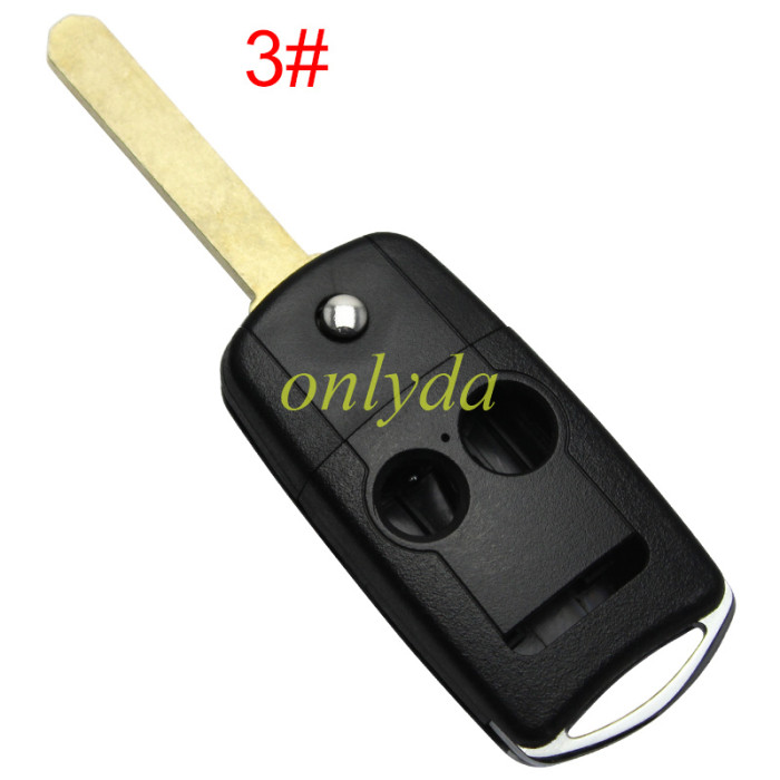 For Acura   Flip Rmote Key shell & HON66 blade without badge place,please choose the button type